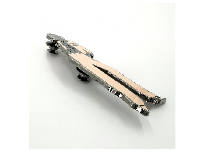Mademoiselle Chanel Brosche Beige und Silber - Ansicht 3