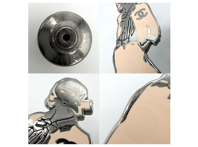 Mademoiselle Chanel Brosche Beige und Silber - Ansicht 5
