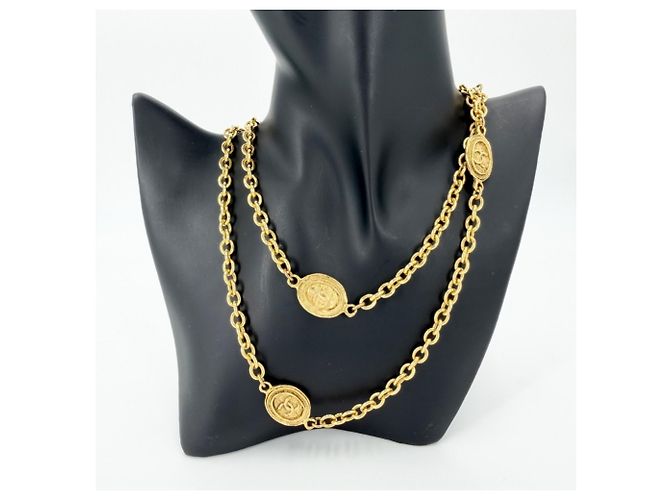 Collar largo Coco Mark para mujer Chanel Dorado - vista 2