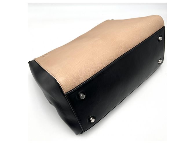 Céline Celine Bicolor Edge Handtasche Schwarz Beige - Ansicht 3