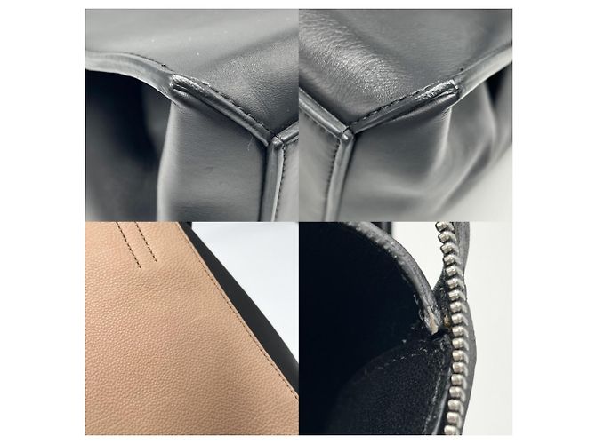 Céline Celine Bicolor Edge Handtasche Schwarz Beige - Ansicht 6