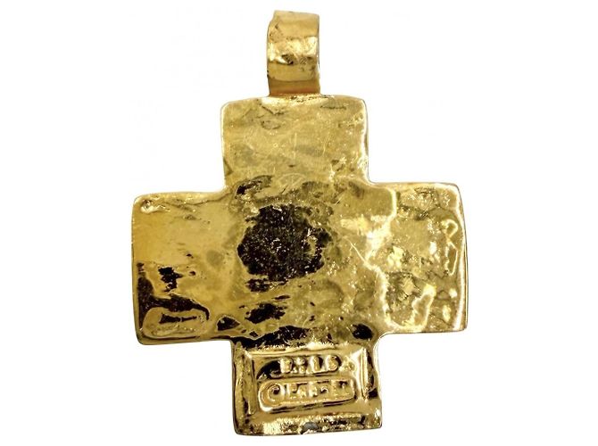 Collana con pendente blu e oro Chanel D'oro - vista 2