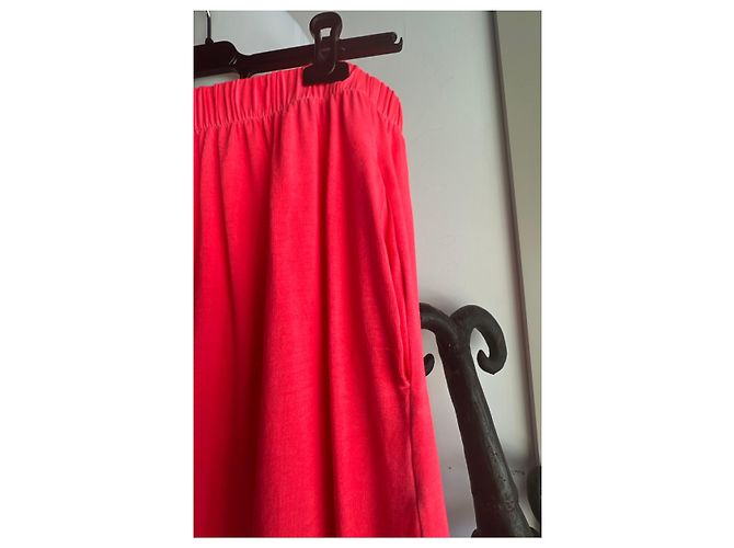 Munthe Plus Simonsen Pantaloni baggy PLU rosa neon Corallo - vista 3