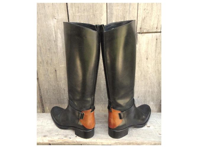 Sartore Stivali Cavalieri in Pelle Nera Nero - vista 5