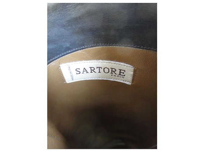 Sartore Stivali Cavalieri in Pelle Nera Nero - vista 7