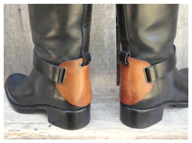 Sartore Stivali Cavalieri in Pelle Nera Nero - vista 9