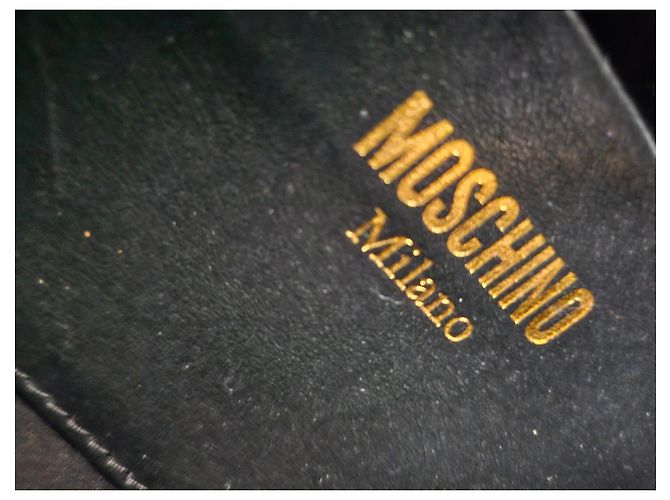 Borsa Moschino Milano in pelle nera modello Biker Negro - vista 10