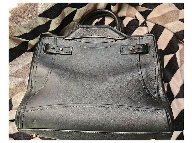 Borsa Moschino Milano in pelle nera modello Biker Negro - vista 3