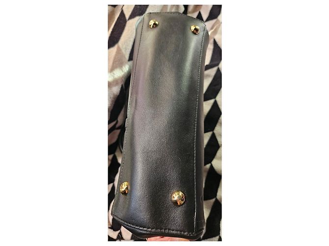 Borsa Moschino Milano in pelle nera modello Biker Negro - vista 4