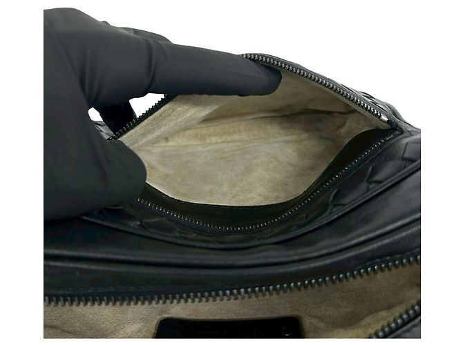 Mini borsa a tracolla in pelle Intrecciato Bottega Veneta Nero - vista 10