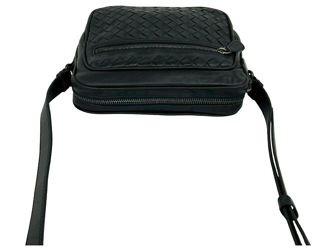 Mini borsa a tracolla in pelle Intrecciato Bottega Veneta Nero - vista 4