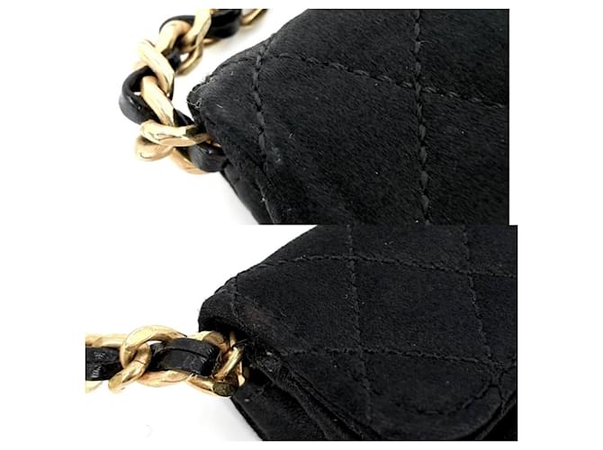 Mini borsa a tracolla in raso nero Chanel - vista 6