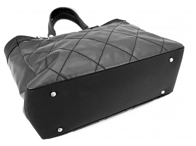 Borsa Tote Chanel Paris Biarritz MM Nero - vista 3