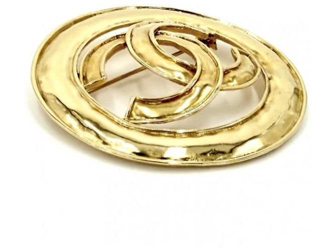 Spilla Chanel Vintage Gold D'oro - vista 3