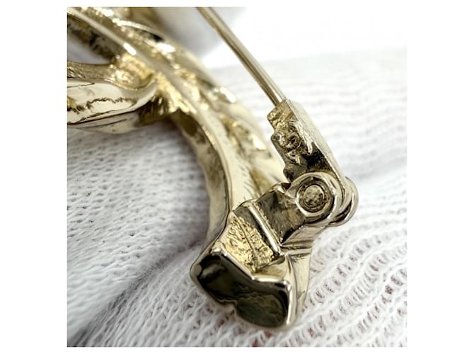 Spilla Chanel in oro e strass D'oro - vista 7