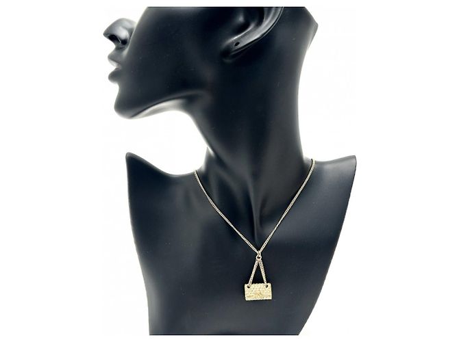 Collana Chanel placcata oro con motivo Matelassé D'oro - vista 3