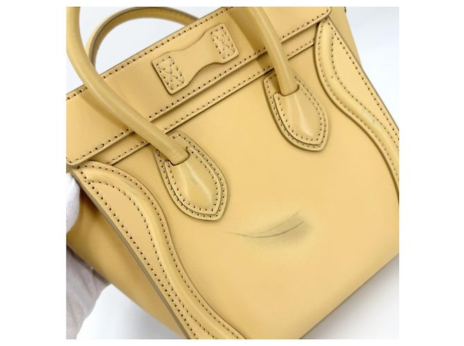 Céline Borsa a mano Luggage Nano Shopper da donna Celine Giallo - vista 6