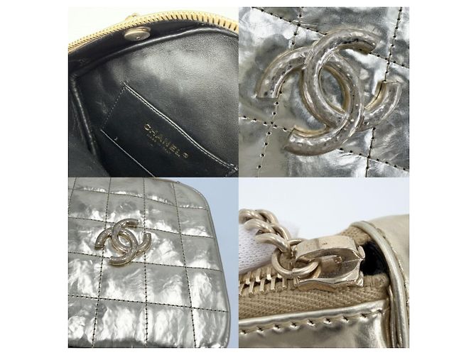 Borsa a tracolla in pelle dorata Chanel D'oro - vista 6