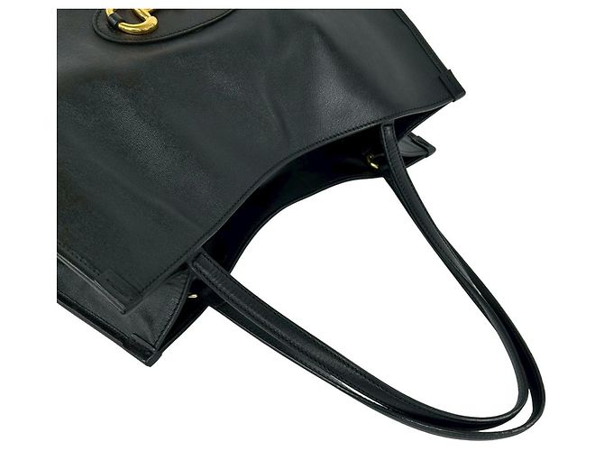 Gucci Horsebit 1955 Leder Tote Bag mit Hardware Schwarz - Ansicht 4