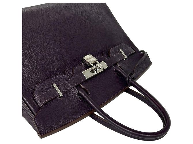 Hermès Hermes Birkin 30 Handtasche aus Togo-Leder in Lila - Ansicht 4