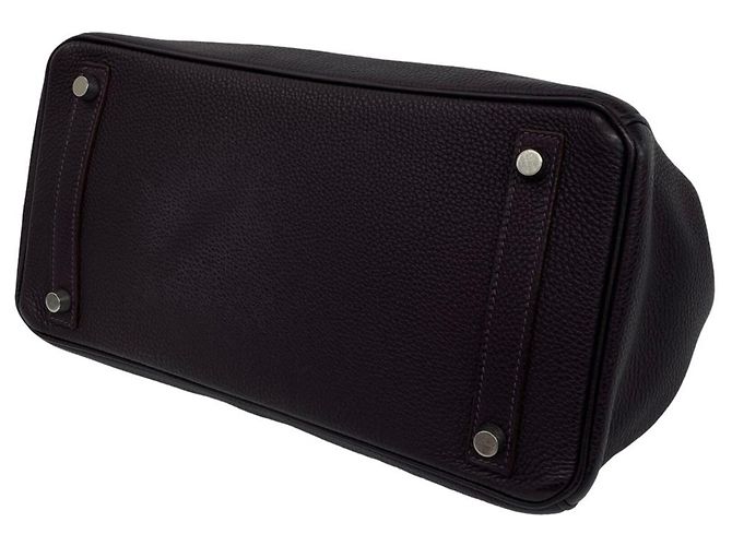 Hermès Hermes Birkin 30 Handtasche aus Togo-Leder in Lila - Ansicht 8