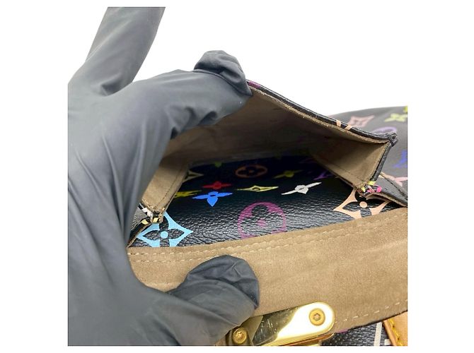 Borsa Louis Vuitton Speedy 30 Monogram Multicolor in pelle Nero Multicolore - vista 10