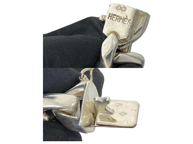 Hermès Collana a catena vintage Hermes in argento 925 - vista 3