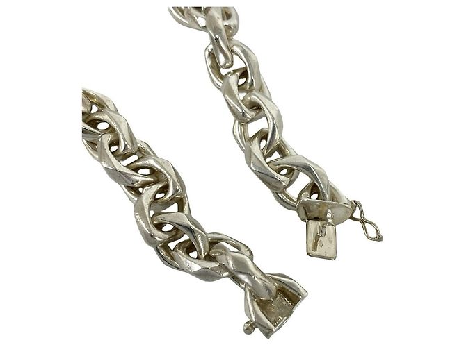 Hermès Collana a catena vintage Hermes in argento 925 - vista 4