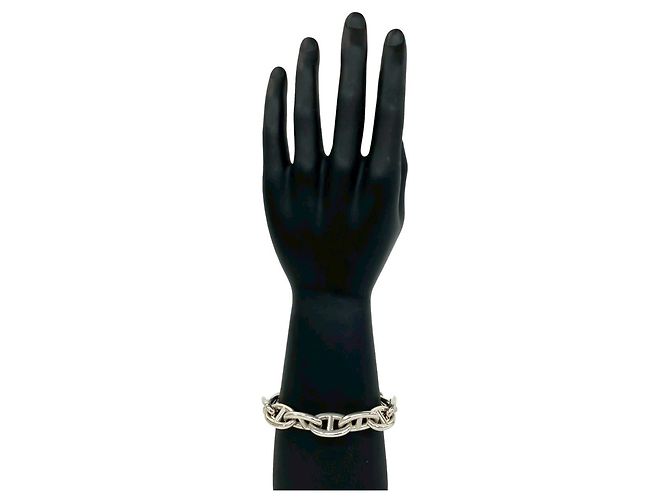 Hermès HERMES Vintage Chaine d'Ancre TGM 12-link Charm Bracelet Argento - vista 2