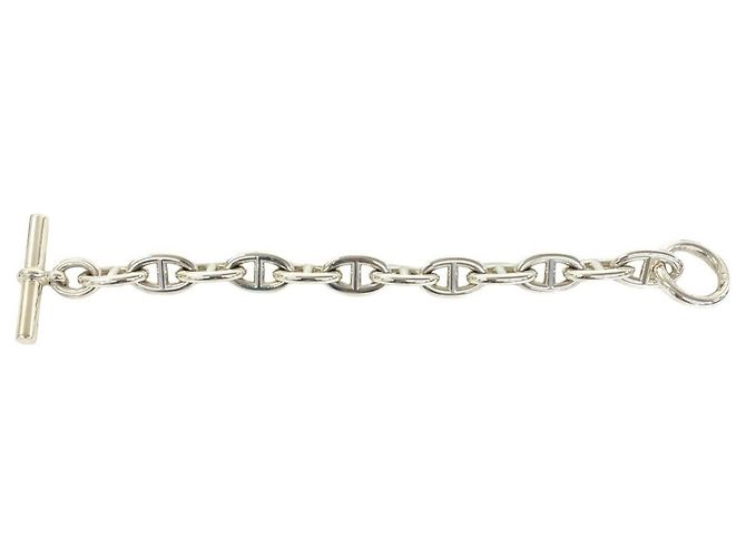 Hermès HERMES Vintage Chaine d'Ancre TGM 12-link Charm Bracelet Argento - vista 5