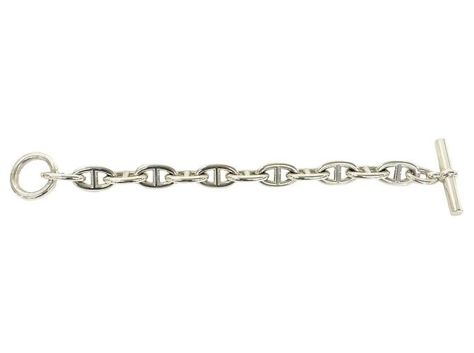 Hermès HERMES Vintage Chaine d'Ancre TGM 12-link Charm Bracelet Argento - vista 6