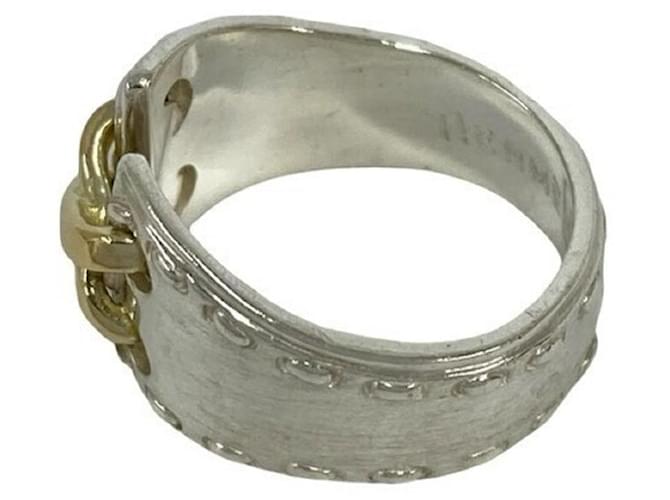 Hermès Hermes Mexico Band Ring Silber Golden - Ansicht 4