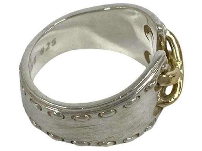 Hermès Hermes Mexico Band Ring Silber Golden - Ansicht 5