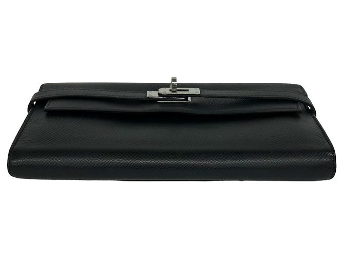 Hermès Kelly Long Wallet aus schwarzem Epsom-Leder - Ansicht 6