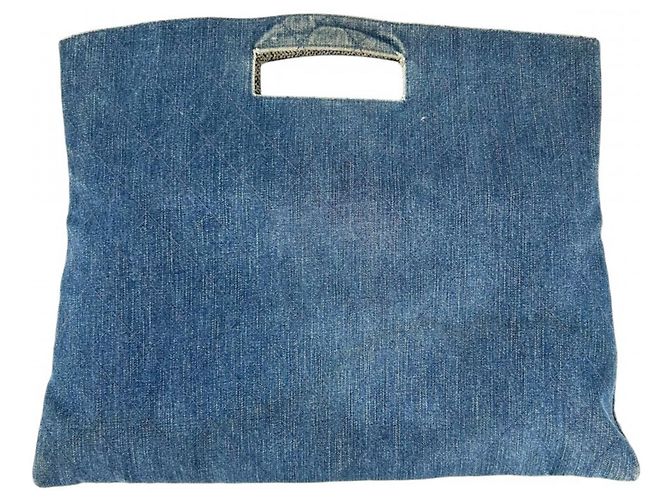 Borsa Chanel Matelassé Denim Blu - vista 2