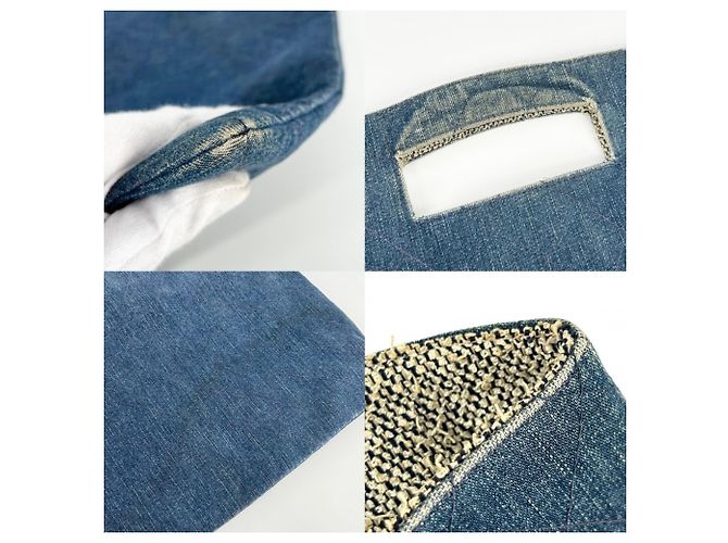 Borsa Chanel Matelassé Denim Blu - vista 6