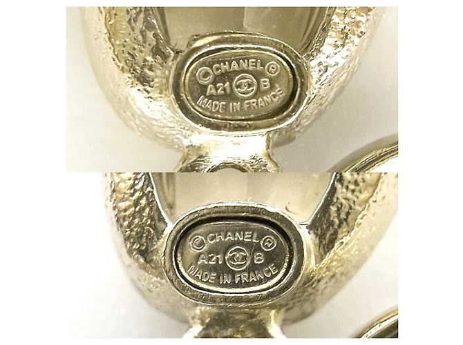 Orecchini pendenti Chanel in oro champagne D'oro - vista 5
