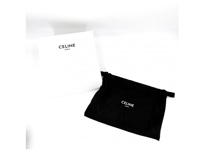 Céline Pochette Cuile Triomphe Celine Borsa a Spalla Nero - vista 10