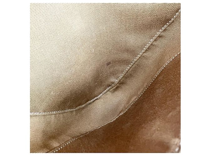 Céline Celine Triomphe Triangle Mini Schultertasche Braun Weiß - Ansicht 4