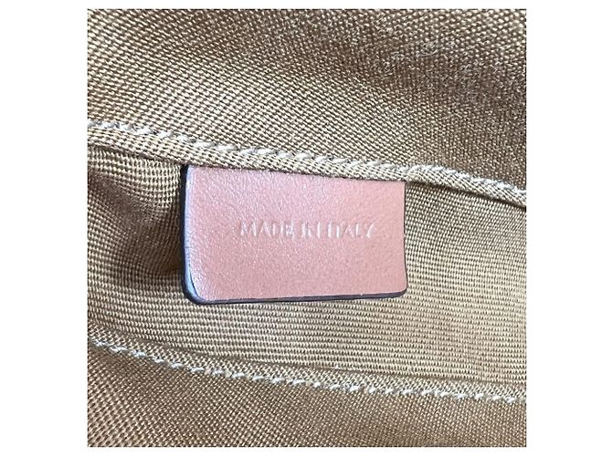 Céline Celine Triomphe Triangle Mini Schultertasche Braun Weiß - Ansicht 5