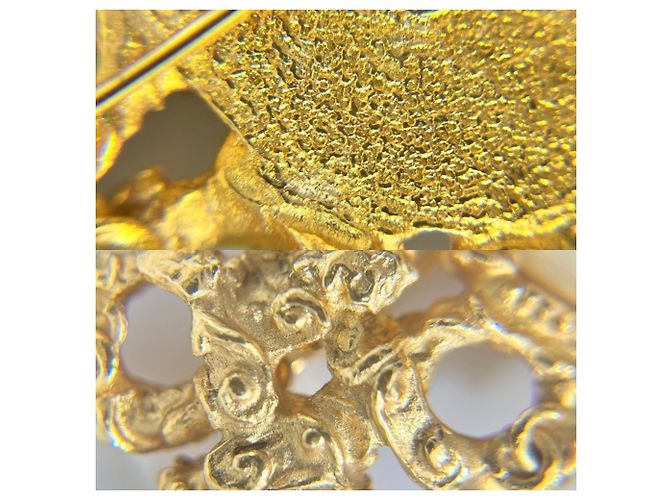 Chanel Brosche mit Kunstperlen-Akzenten Weiß Golden - Ansicht 6
