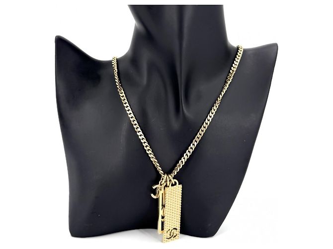 Collana Chanel Boy Chanel in oro con strass D'oro - vista 3