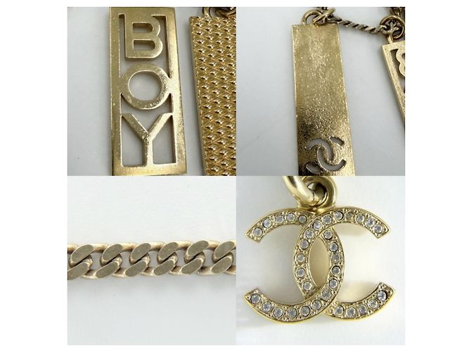 Collana Chanel Boy Chanel in oro con strass D'oro - vista 6