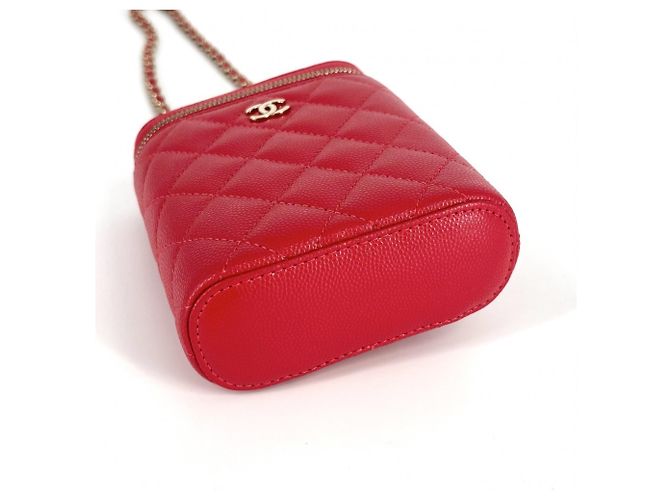 Borsa a Spalla Chanel Matelassé Rossa Rosso - vista 3