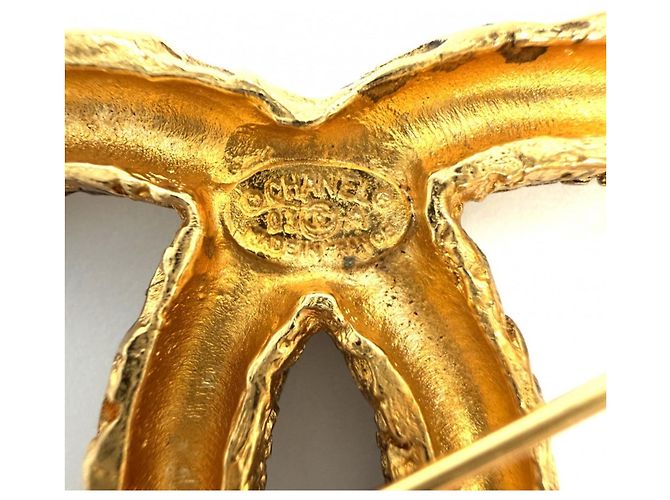 Spilla Chanel placcata oro D'oro - vista 3