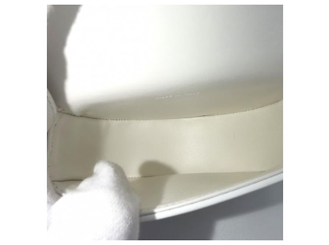Céline Borsa a tracolla Celine Cuir Triomphe Mini Buzas Bianco - vista 5