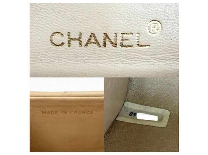 Mini borsa a mano con manico superiore matelassé per bambino Chanel Beige - vista 5