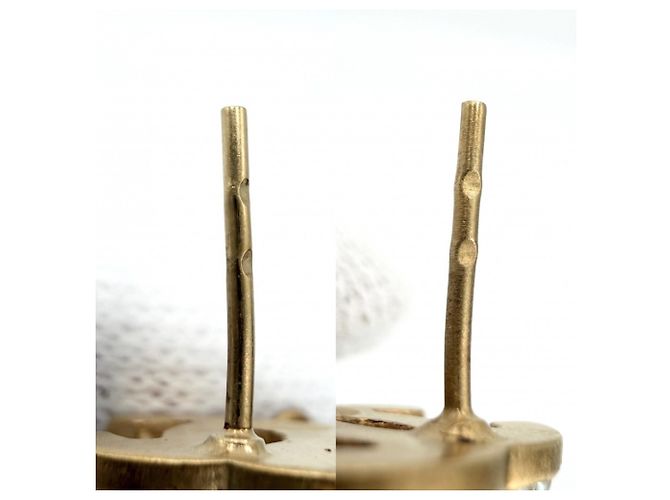 Orecchini a lobo Chanel placcati oro con perle finte - vista 3