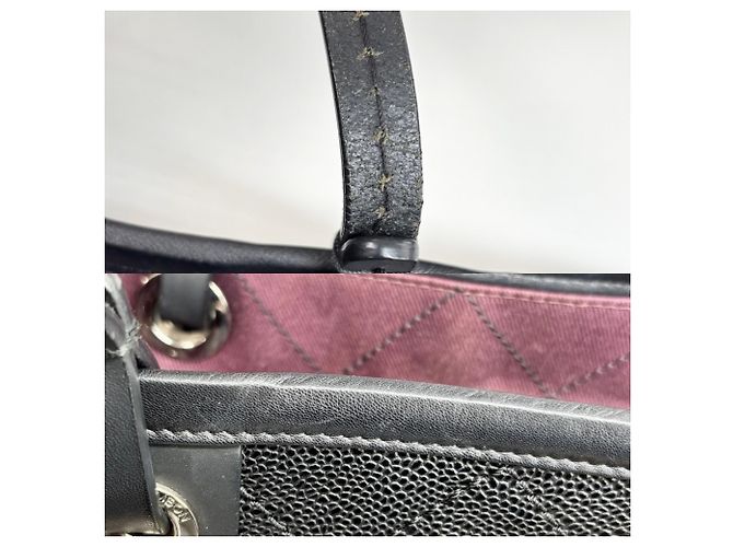 Borsa Tote Chanel On the Road Wild Stitch Nero - vista 9