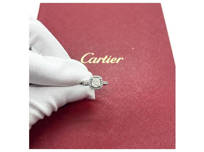 Cartier Destinee Platin Diamantring Cushion-Cut Silber - Ansicht 2